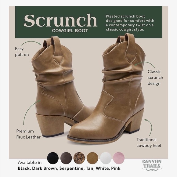canyon trails Shoes - Women’s scrunch cowgirl boots